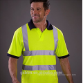 2018 Haute Qualité Salut Vis Chemise Deux Couleur Polo Personnalisé Logo Imprimé Haute Visibilité T-shirt Réfléchissant